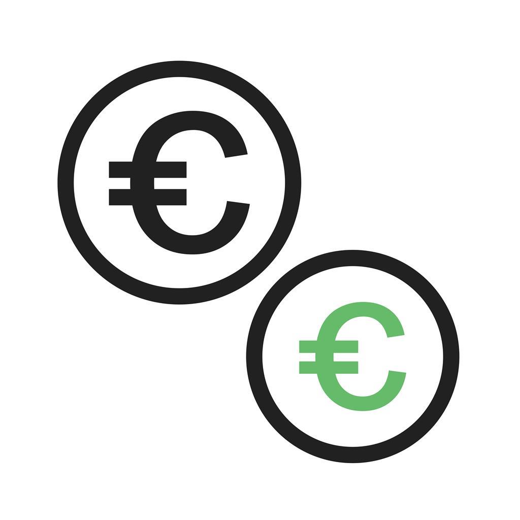 Currency III Line Green Black Icon - IconBunny