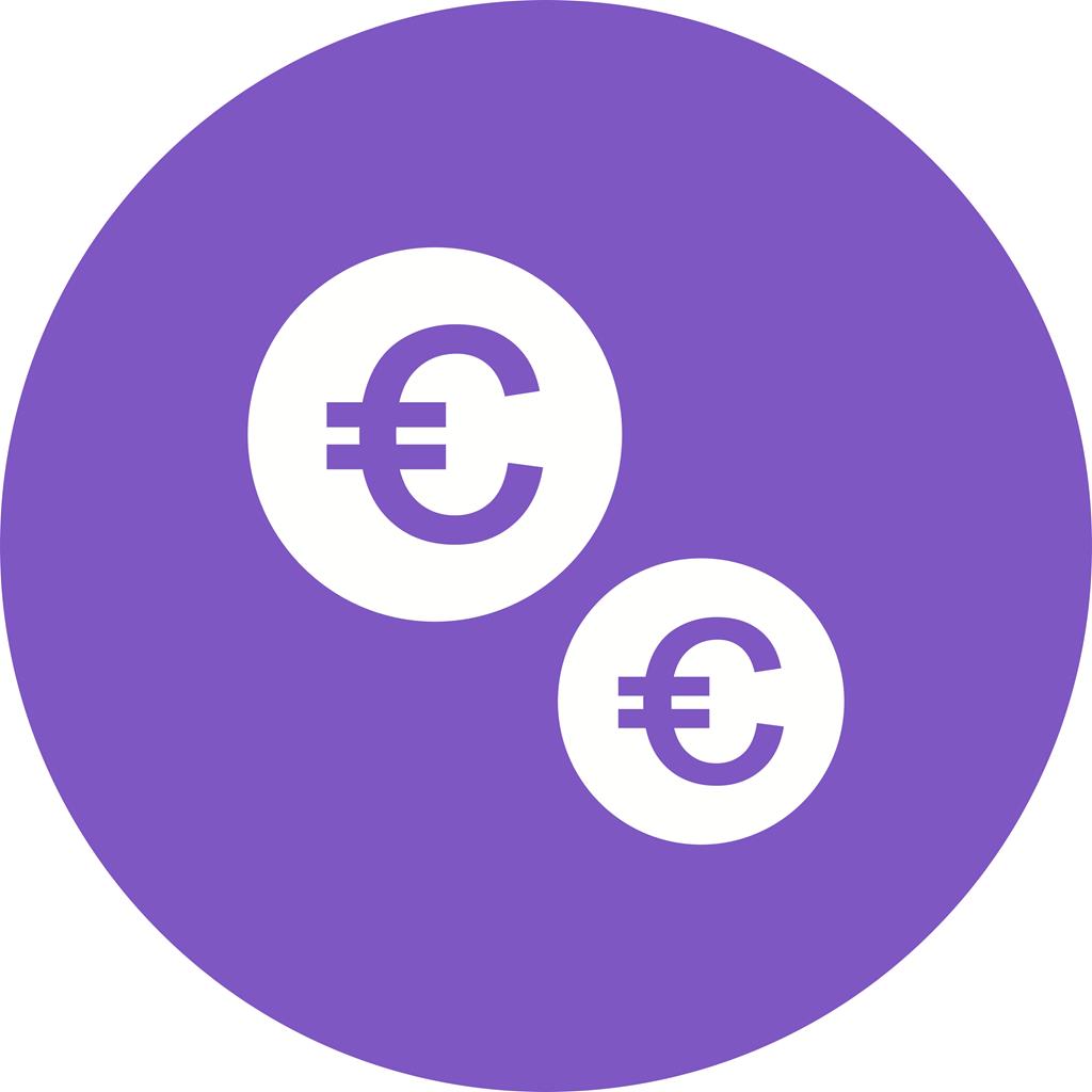 Currency III Flat Round Icon - IconBunny