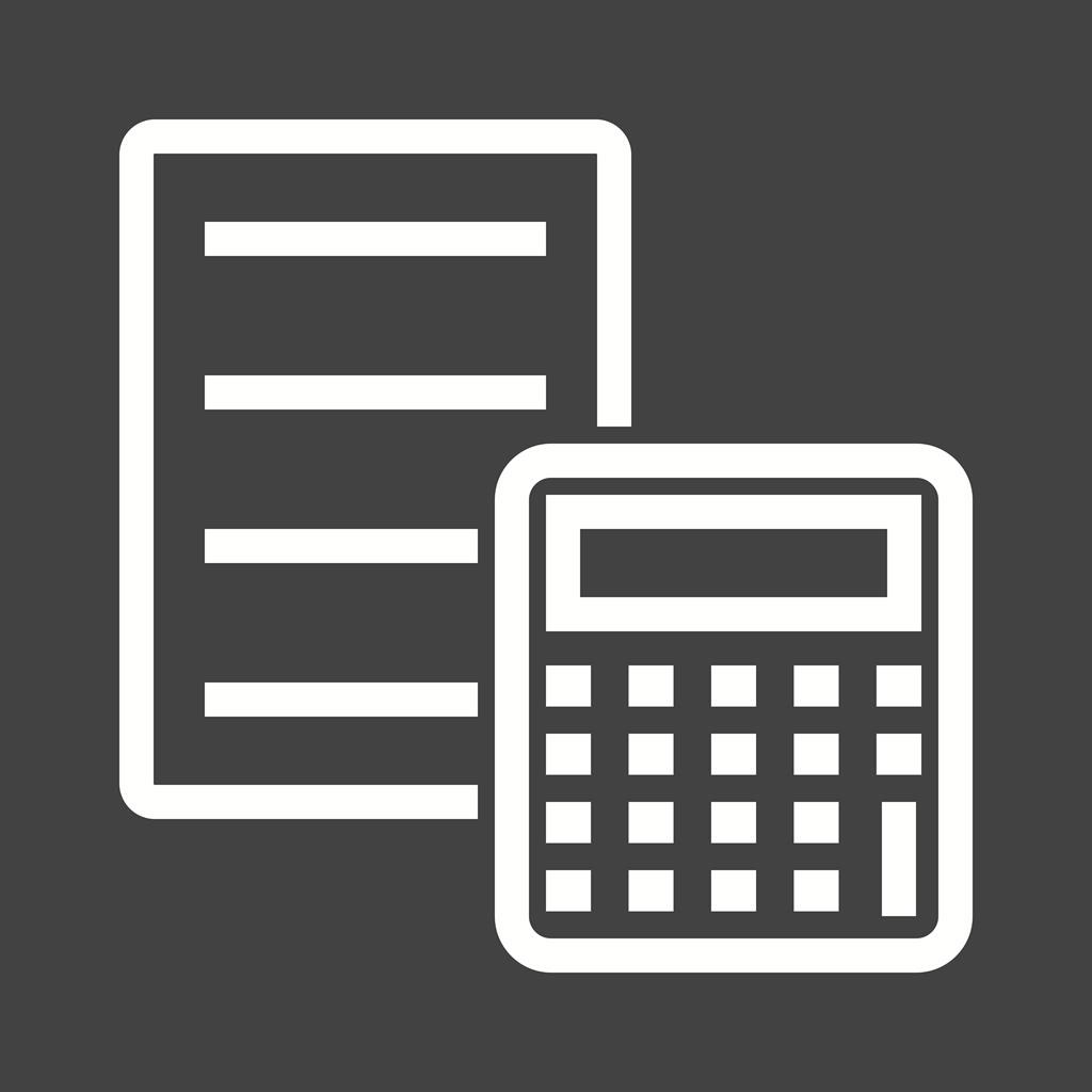 Documented Calculation Line Inverted Icon - IconBunny