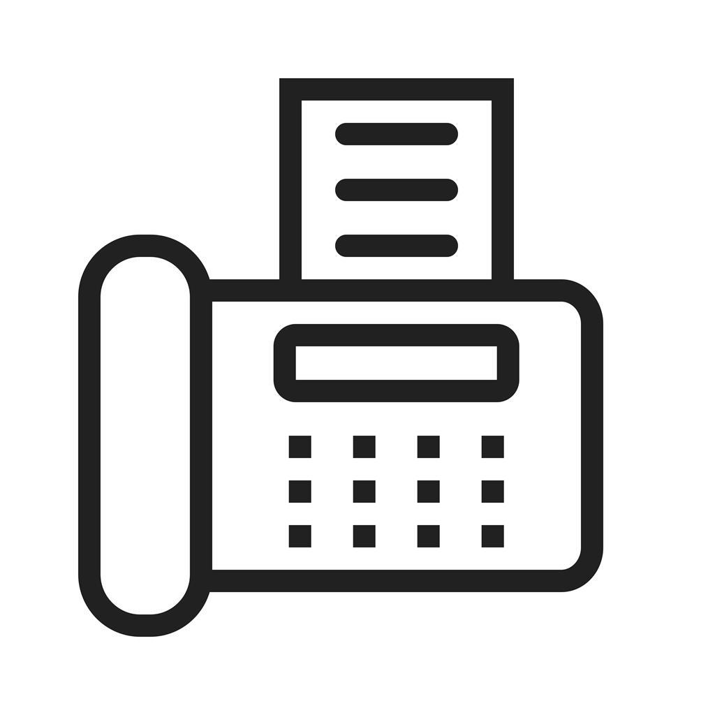 Fax Machine Line Icon - IconBunny