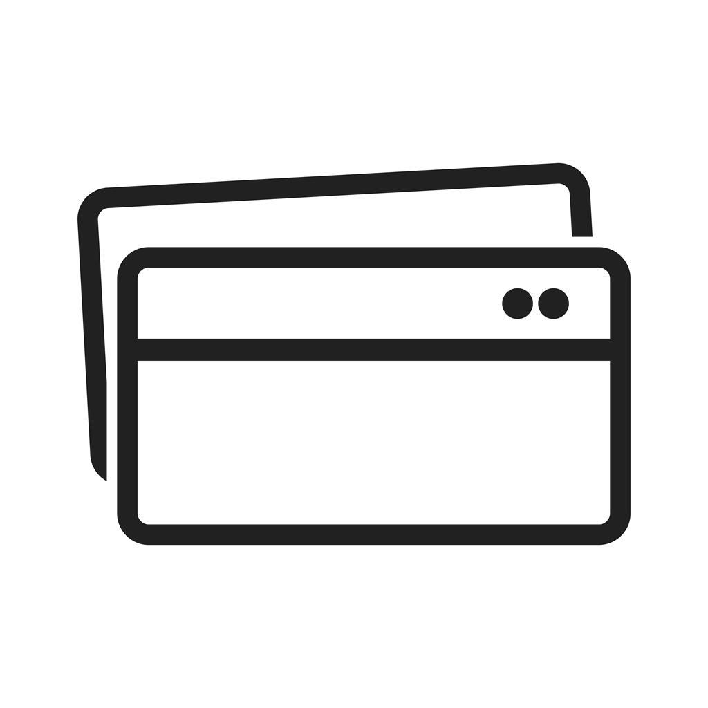 Multiple Credit Cards Line Icon - IconBunny