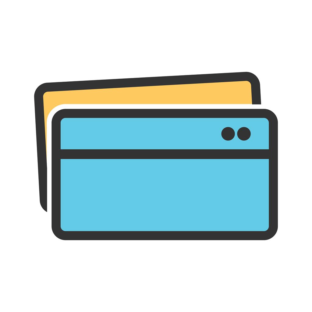Multiple Credit Cards Line Filled Icon - IconBunny