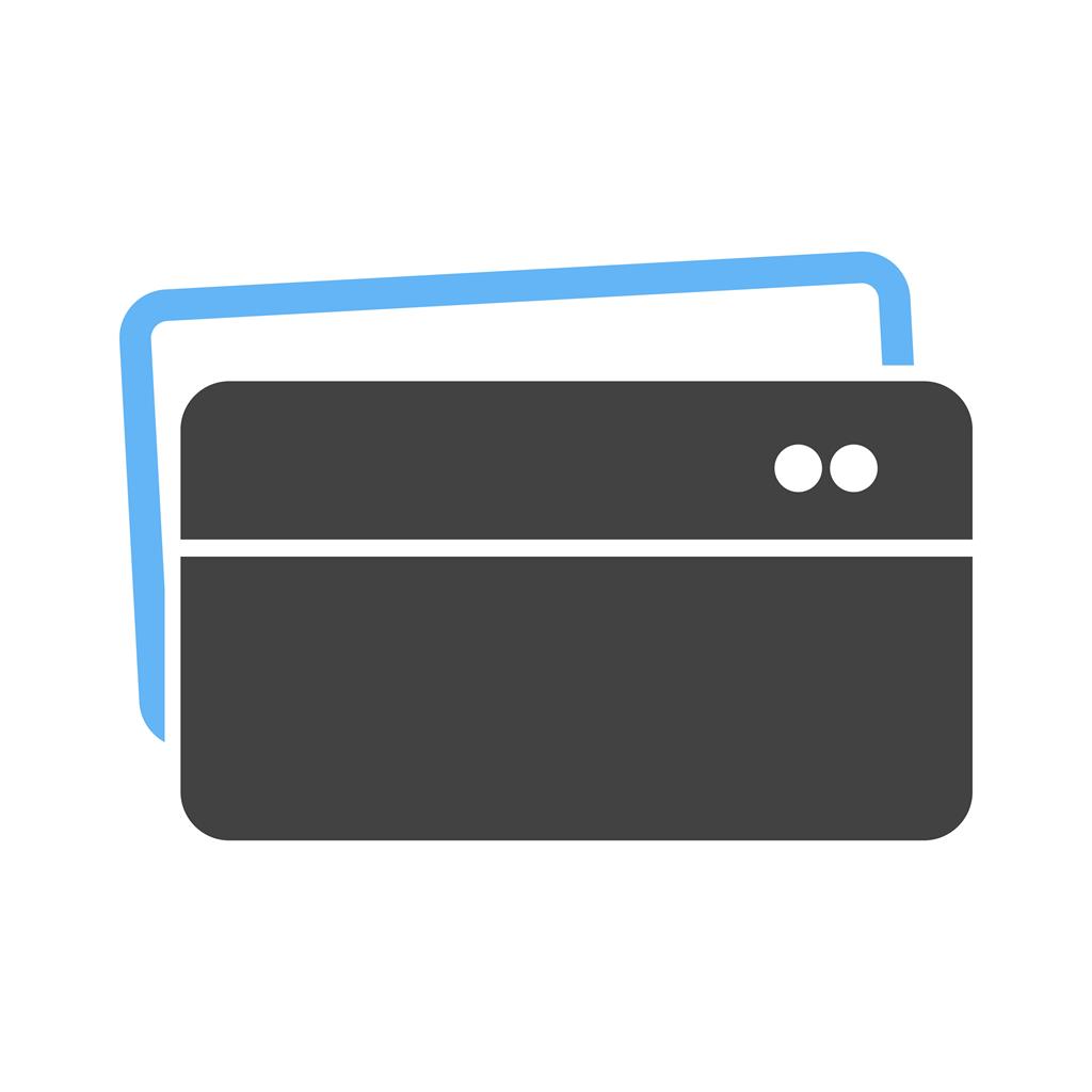 Multiple Credit Cards Blue Black Icon - IconBunny