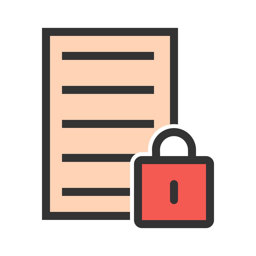 Secure Data Line Filled Icon - IconBunny