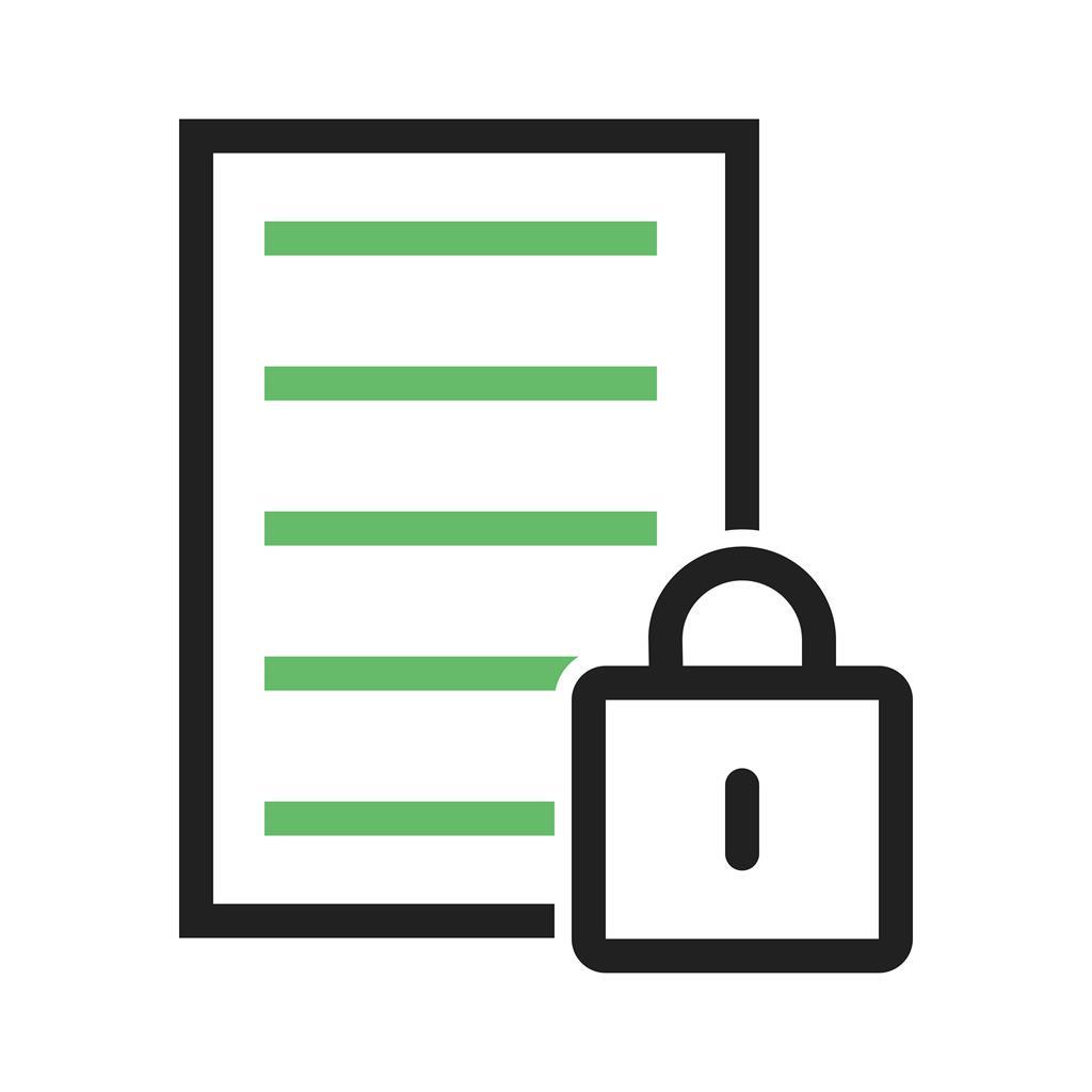 Secure Data Line Green Black Icon - IconBunny