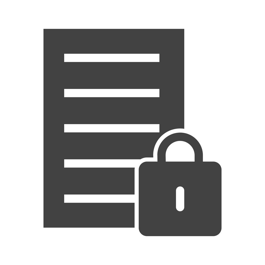 Secure Data Glyph Icon - IconBunny