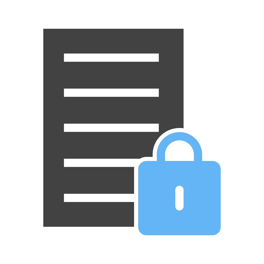 Secure Data Blue Black Icon - IconBunny