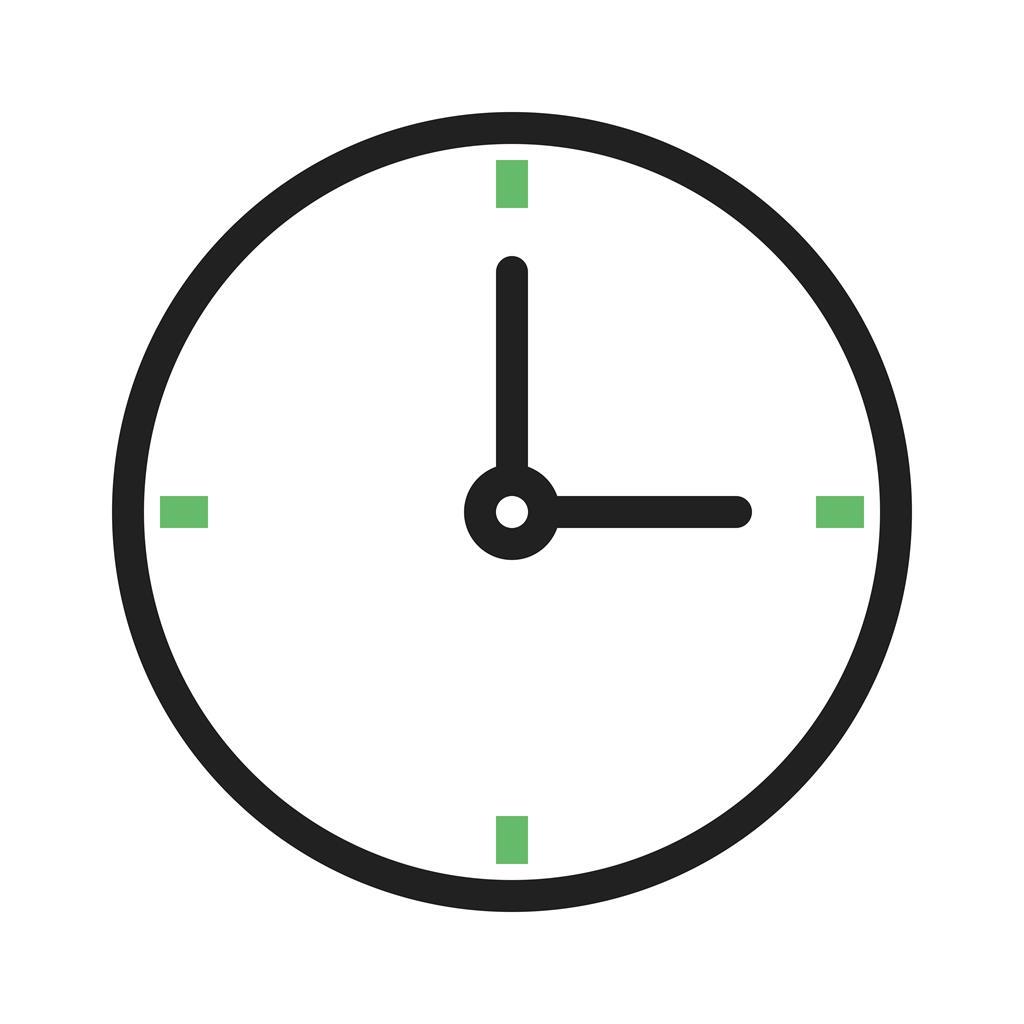 Time Line Green Black Icon - IconBunny