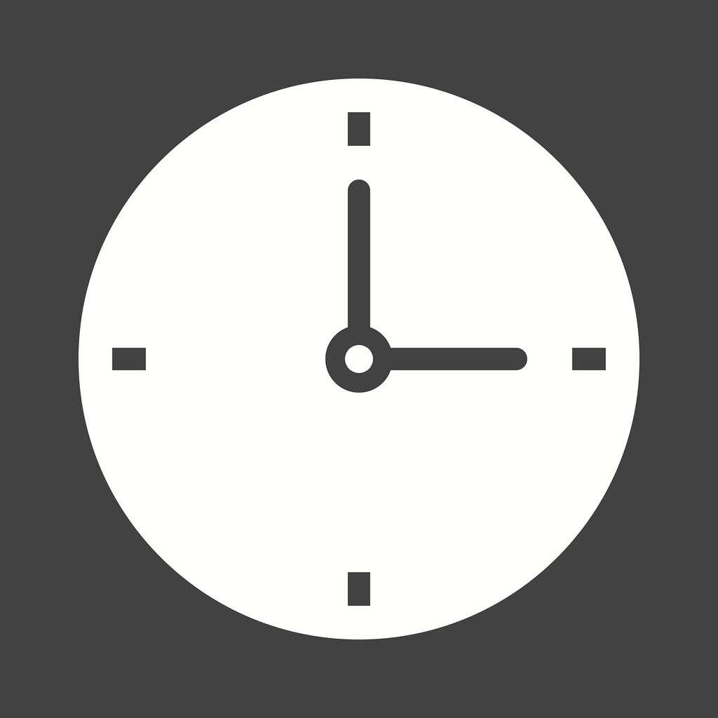 Time Glyph Inverted Icon - IconBunny