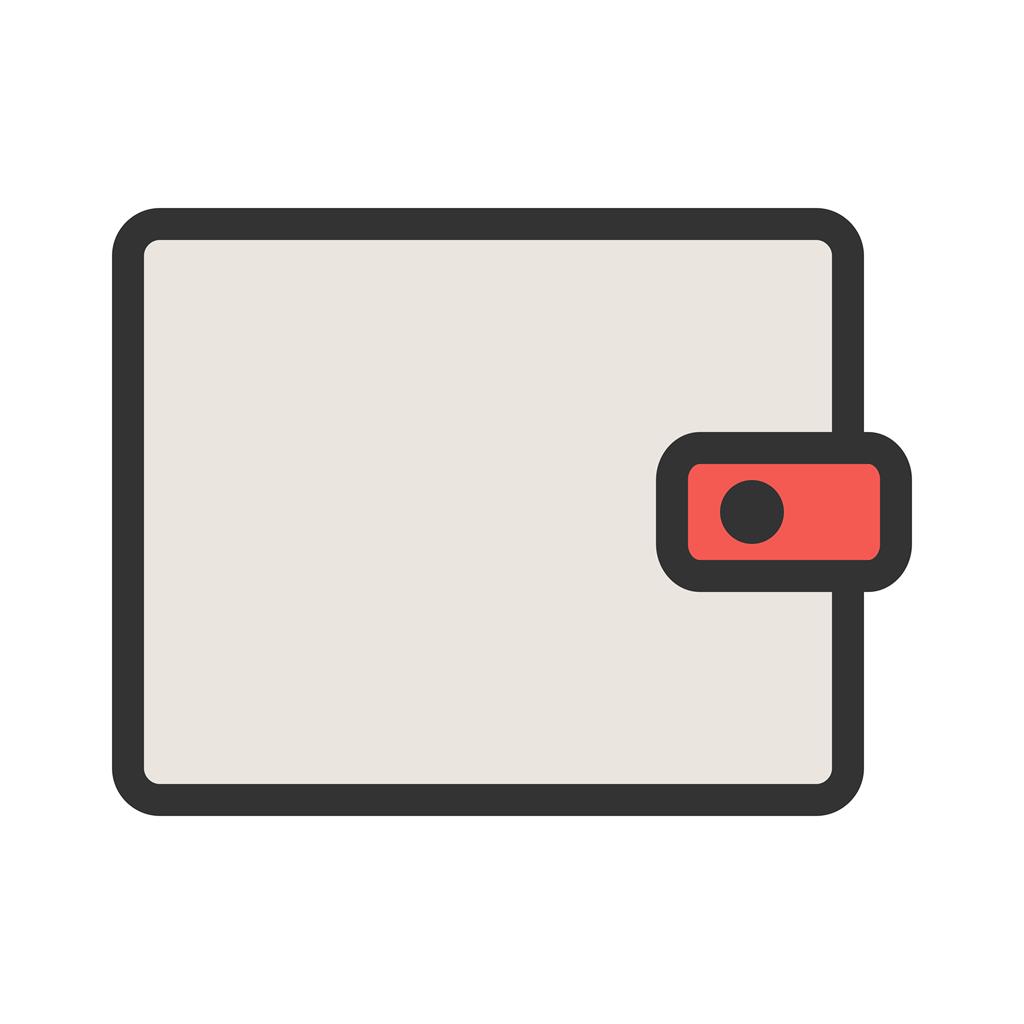 Wallet II Line Filled Icon - IconBunny