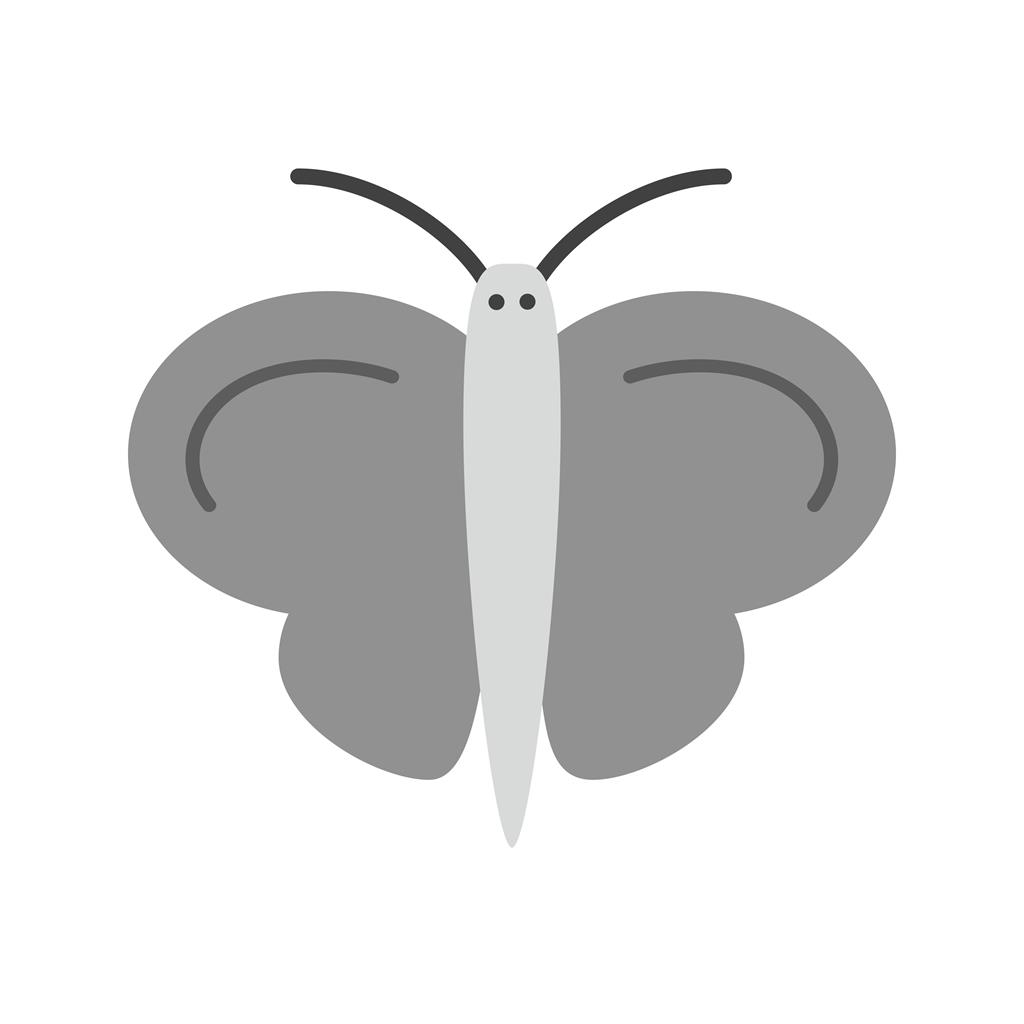 Butterfly II Greyscale Icon - IconBunny