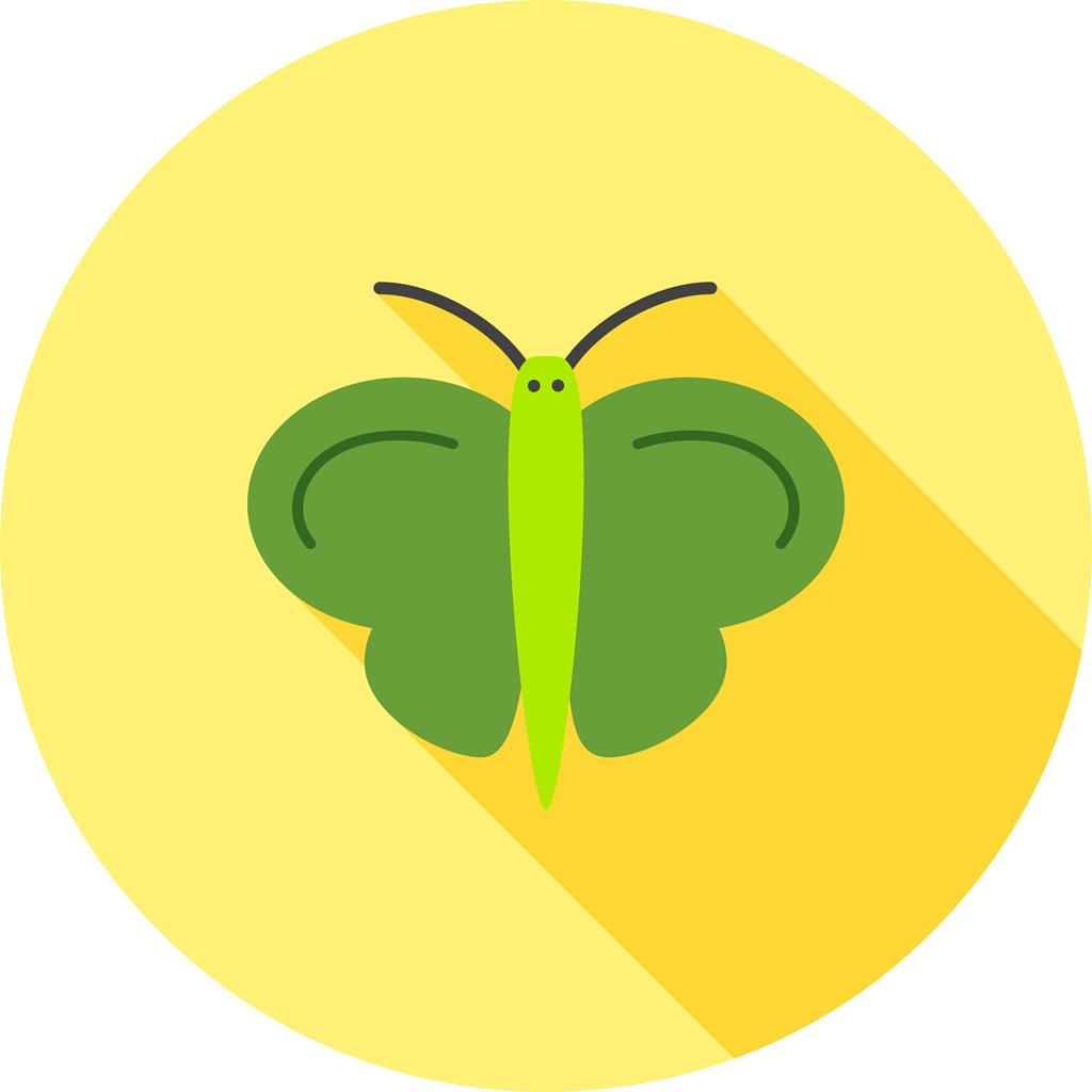 Butterfly II Flat Shadowed Icon - IconBunny