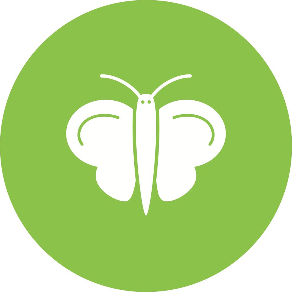 Butterfly II Flat Round Icon - IconBunny