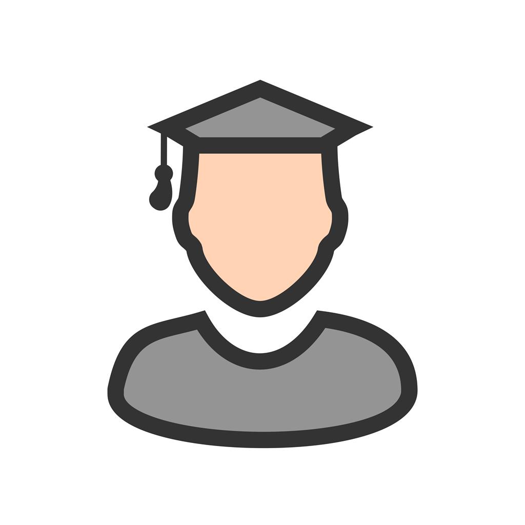 Male Student II Line Filled Icon - IconBunny