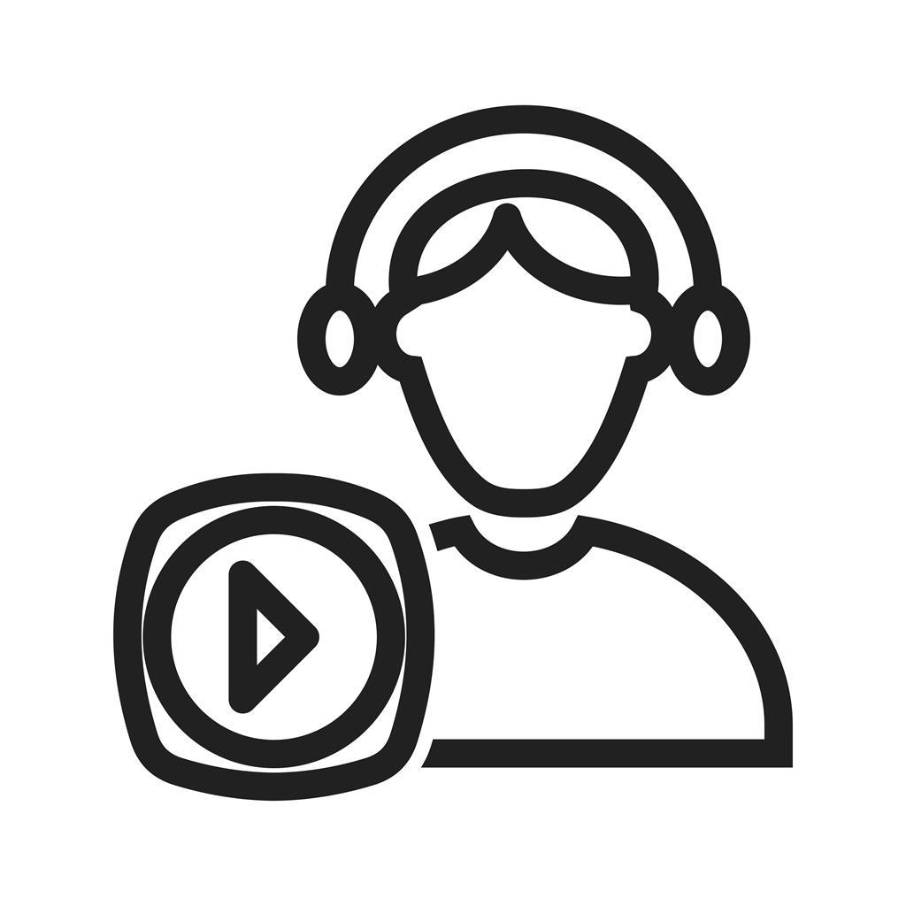 Music Player Line Icon - IconBunny