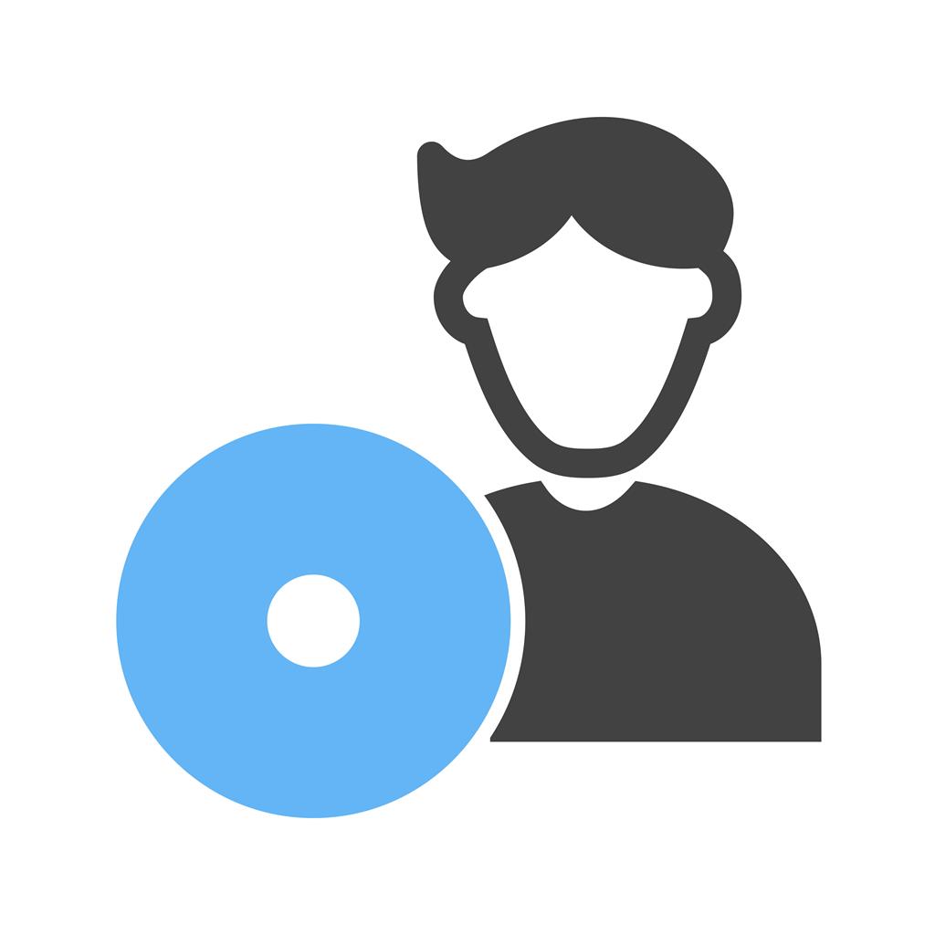 Software Engineer Blue Black Icon - IconBunny