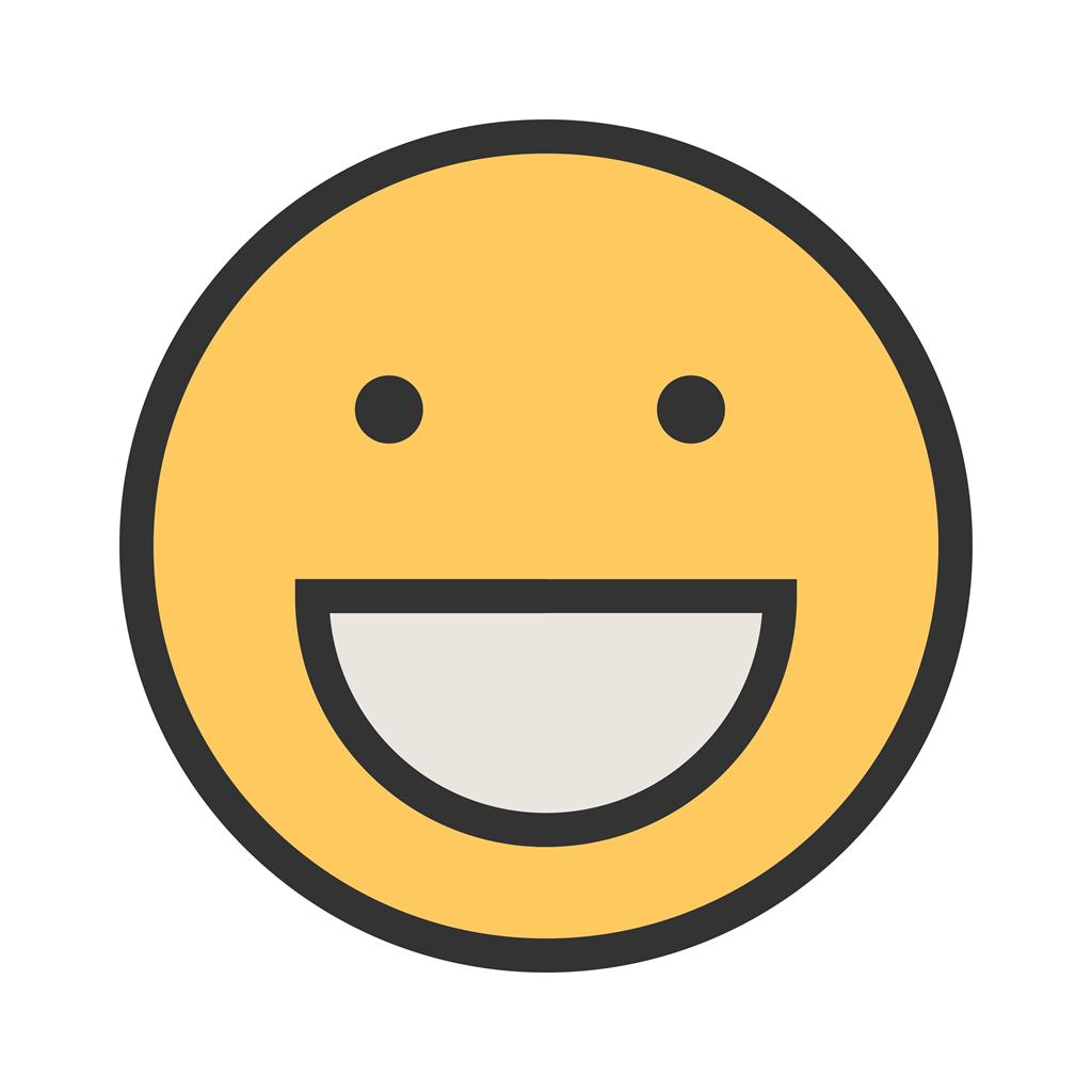 Laughing Line Filled Icon - IconBunny