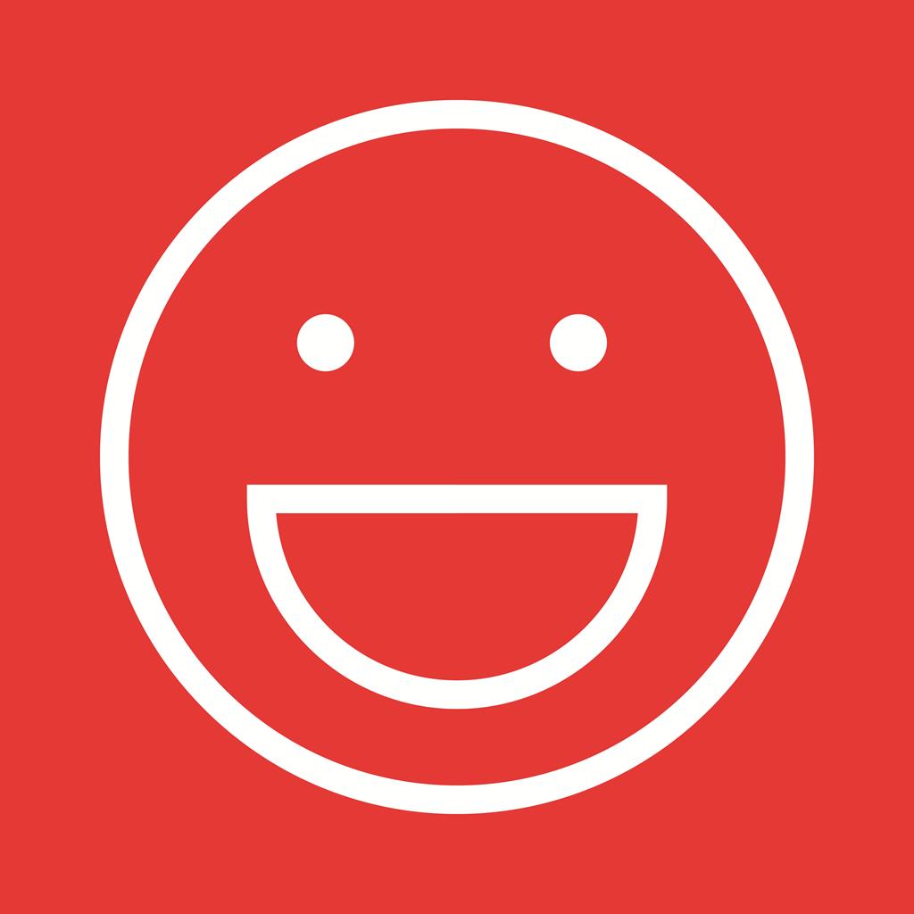 Laughing Line Multicolor B/G Icon - IconBunny