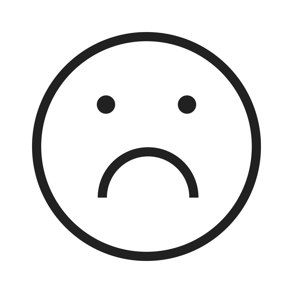 Sad Line Icon - IconBunny