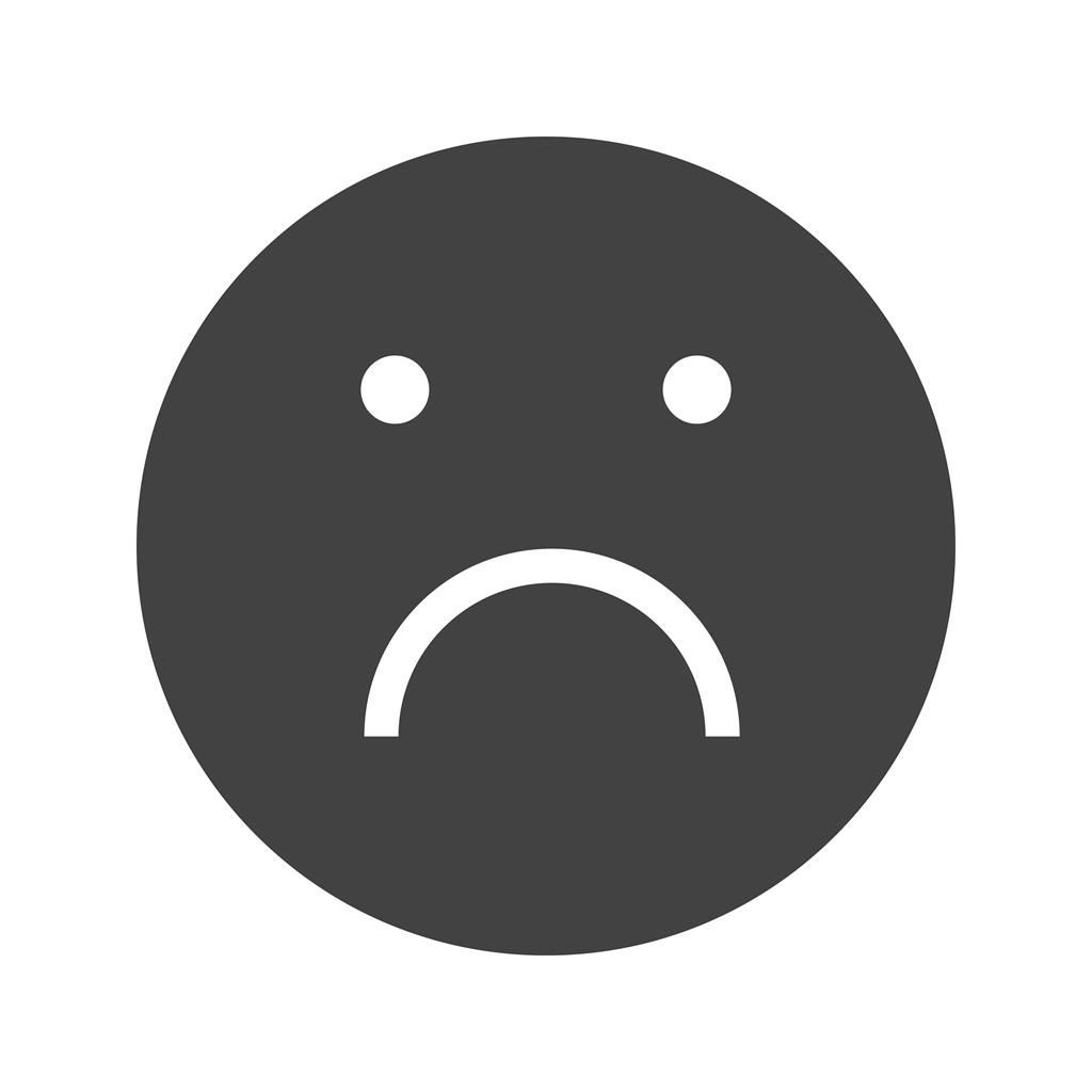 Sad Glyph Icon - IconBunny