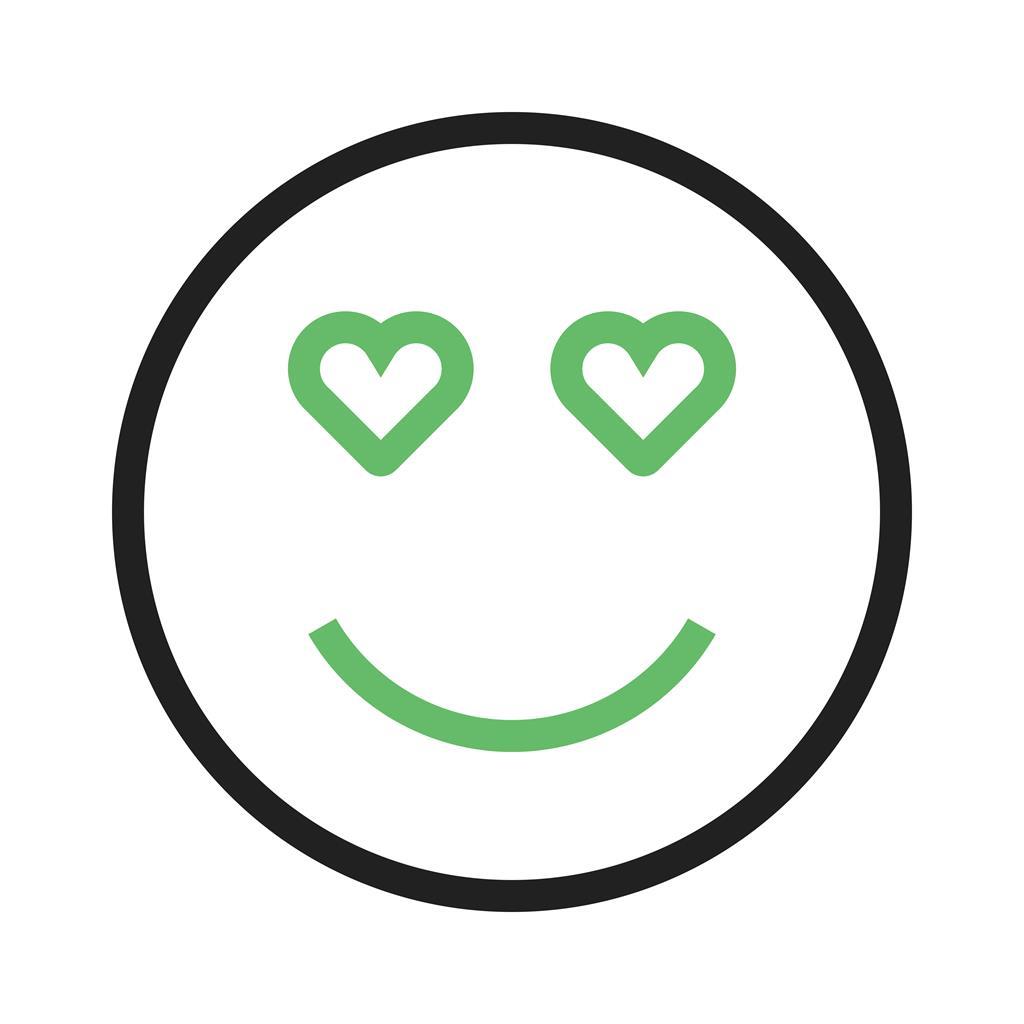 Love Line Green Black Icon - IconBunny