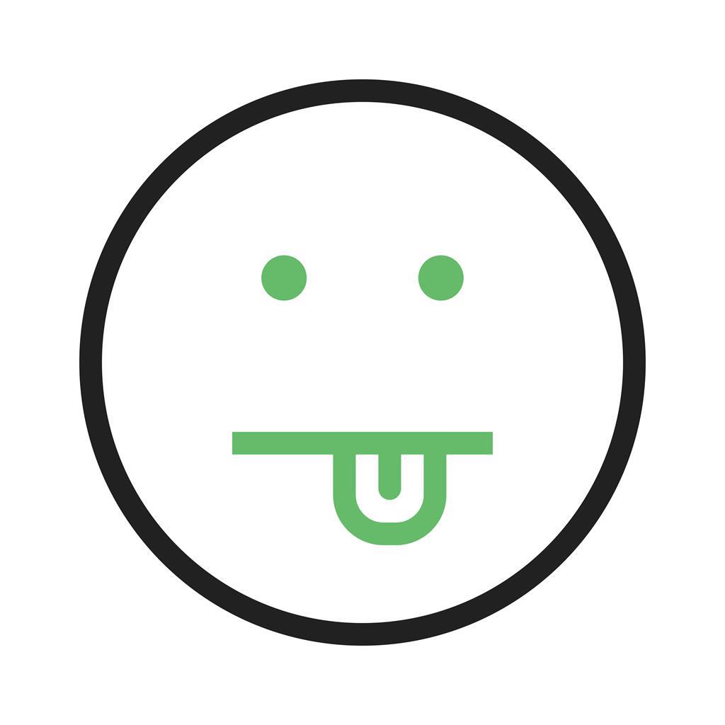 Silly Line Green Black Icon - IconBunny
