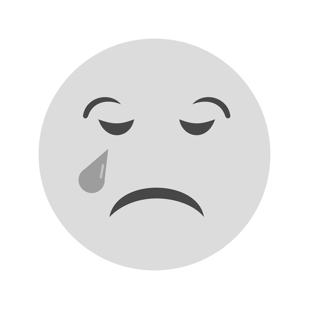 Crying Greyscale Icon - IconBunny