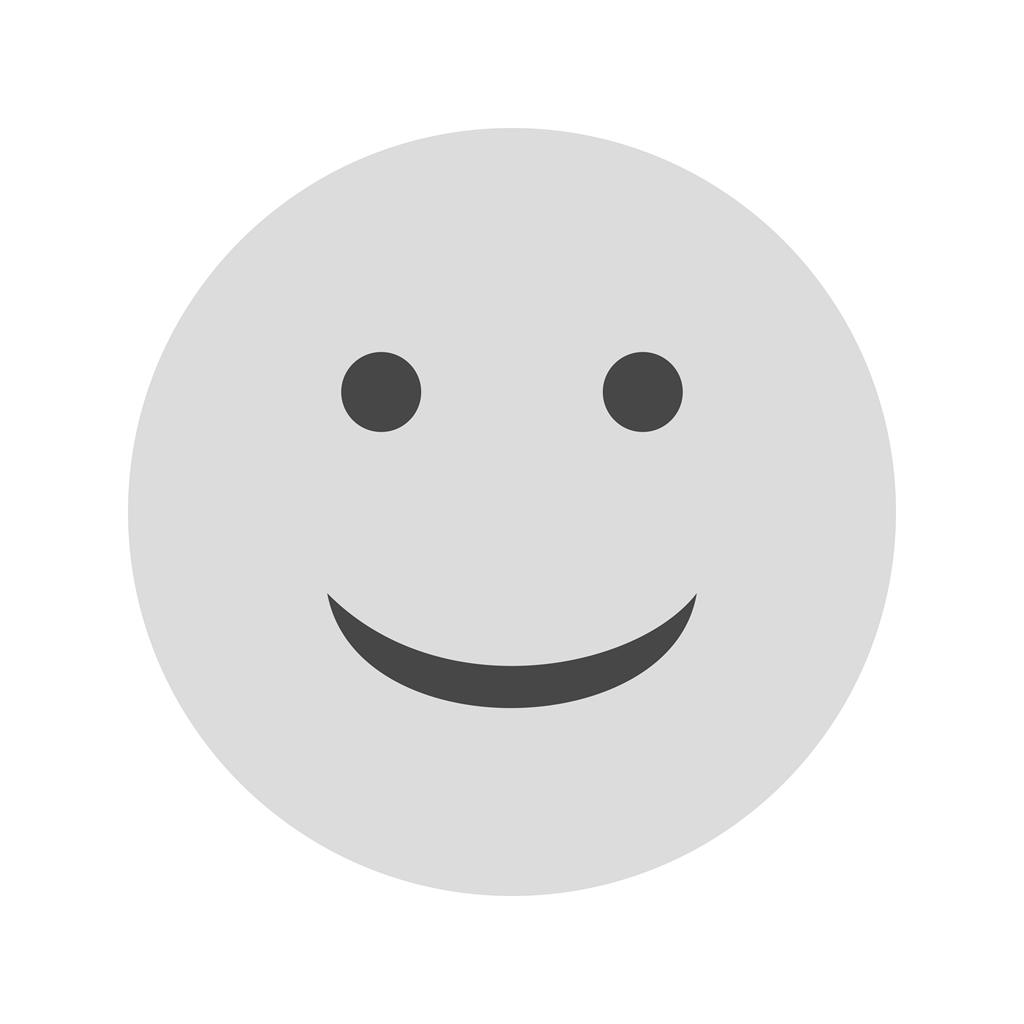 Smile Greyscale Icon - IconBunny