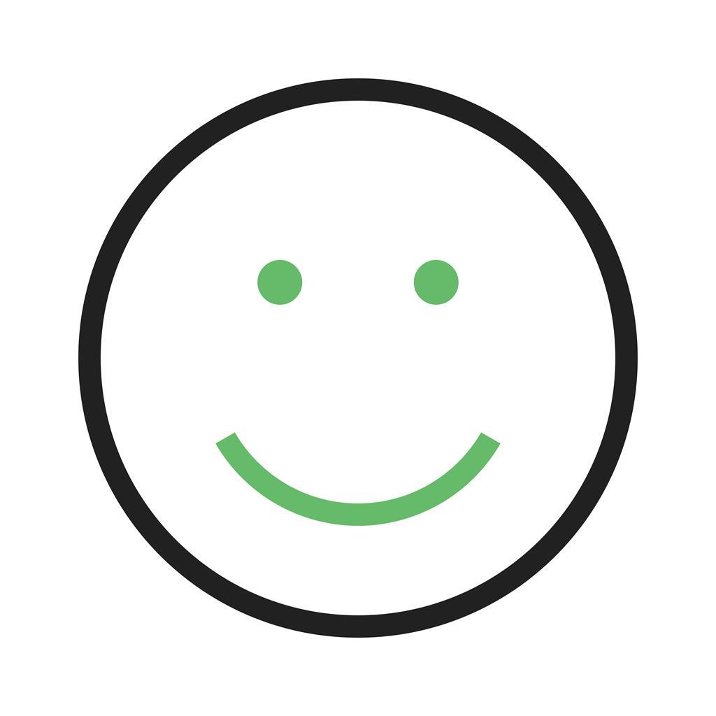 Smile Line Green Black Icon - IconBunny