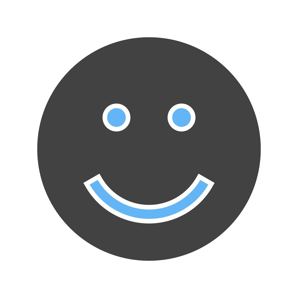 Smile Blue Black Icon - IconBunny