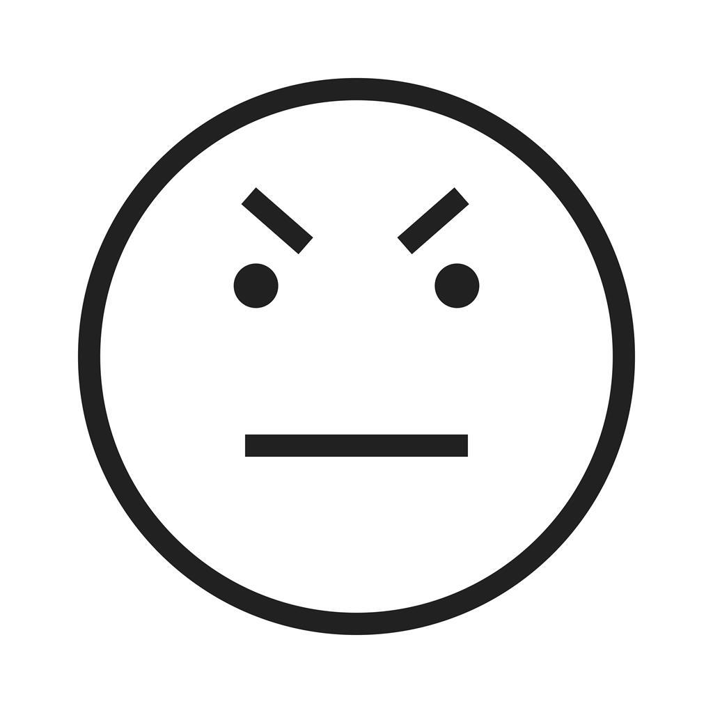 Angry Line Icon - IconBunny
