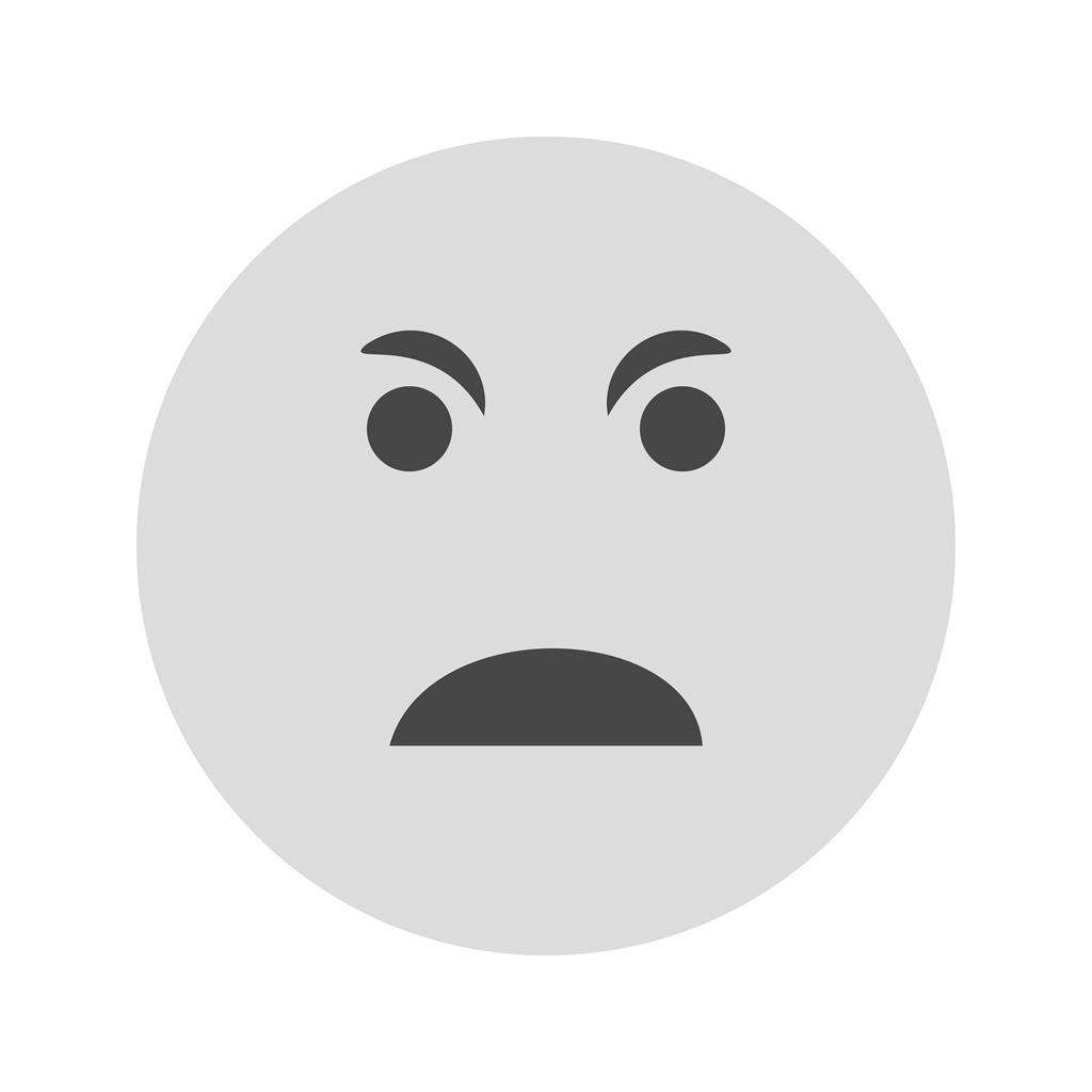 Angry Greyscale Icon - IconBunny