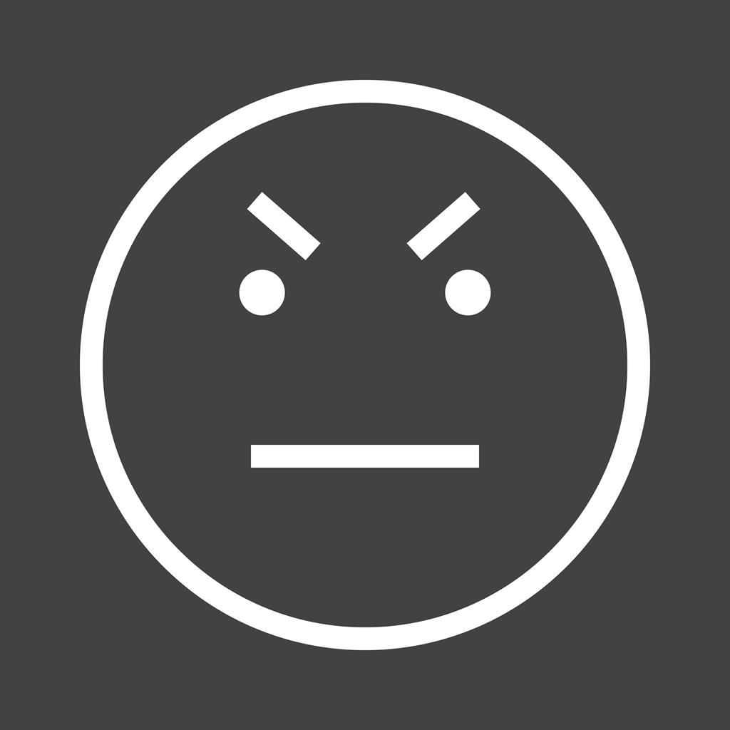 Angry Line Inverted Icon - IconBunny