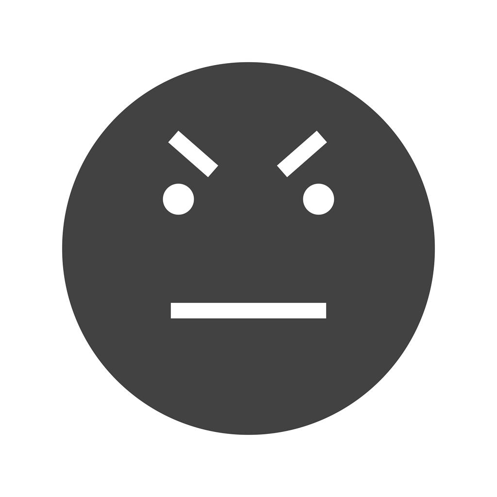 Angry Glyph Icon - IconBunny