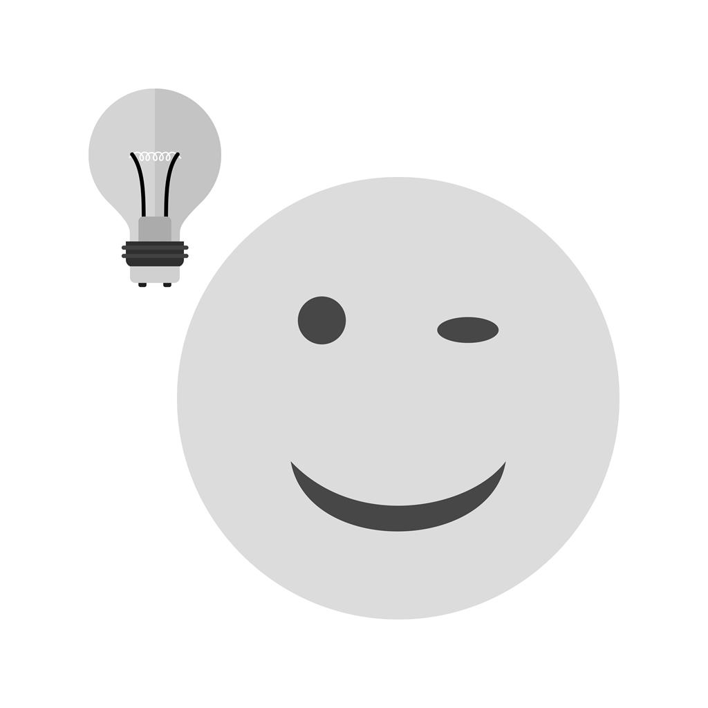 Lightbulb Greyscale Icon - IconBunny