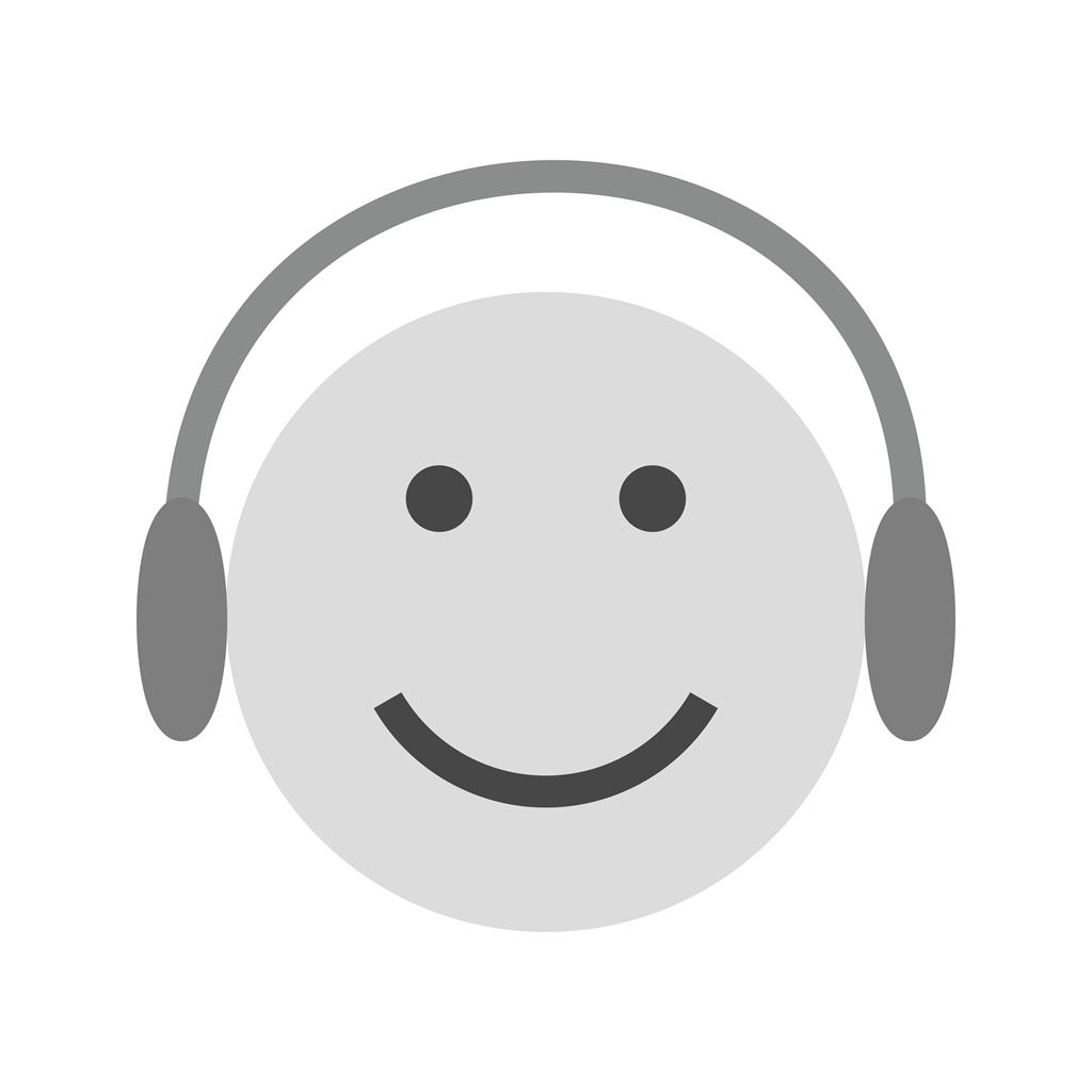 Music Player Greyscale Icon - IconBunny
