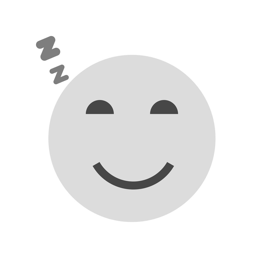 Sleeping I Greyscale Icon - IconBunny