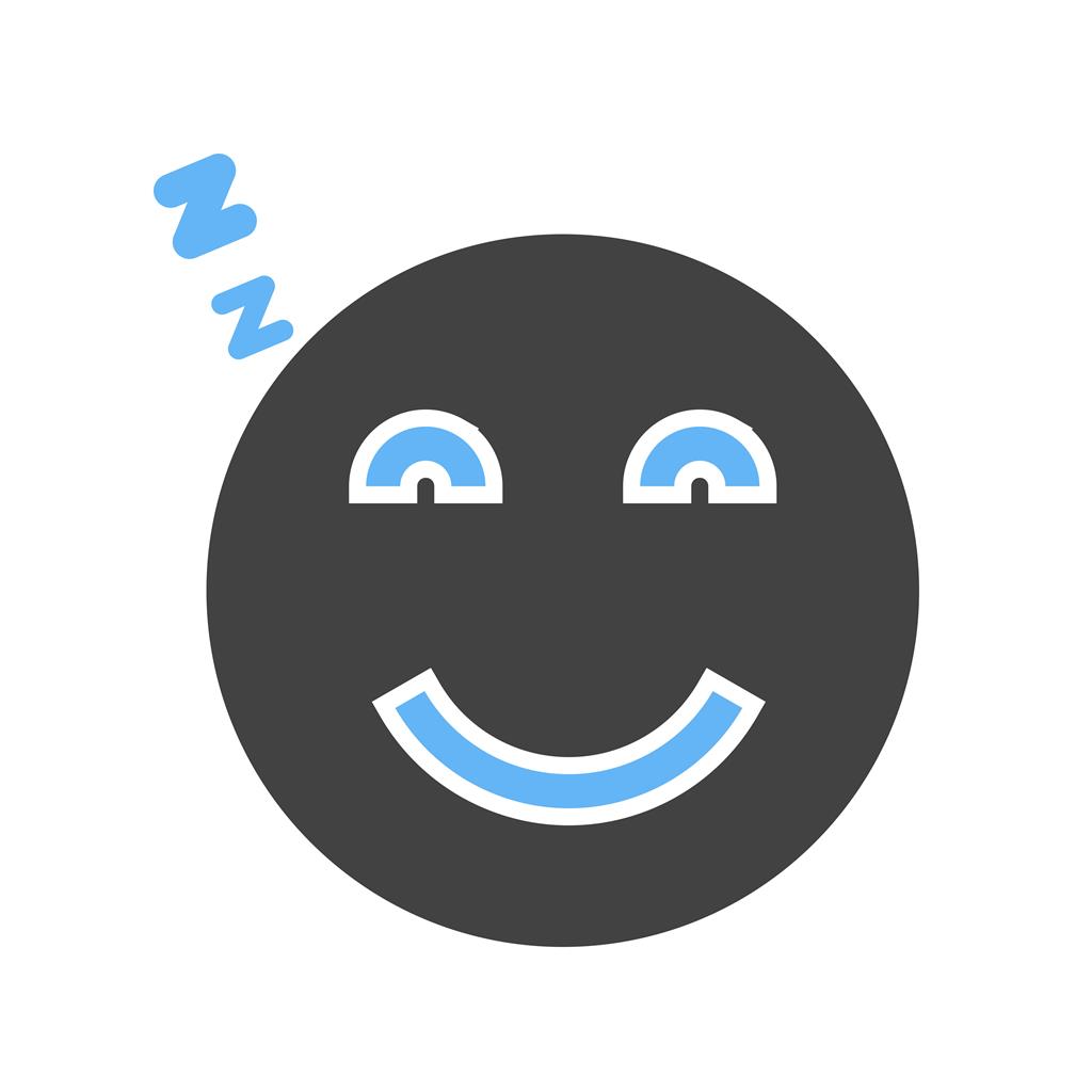 Sleeping I Blue Black Icon - IconBunny
