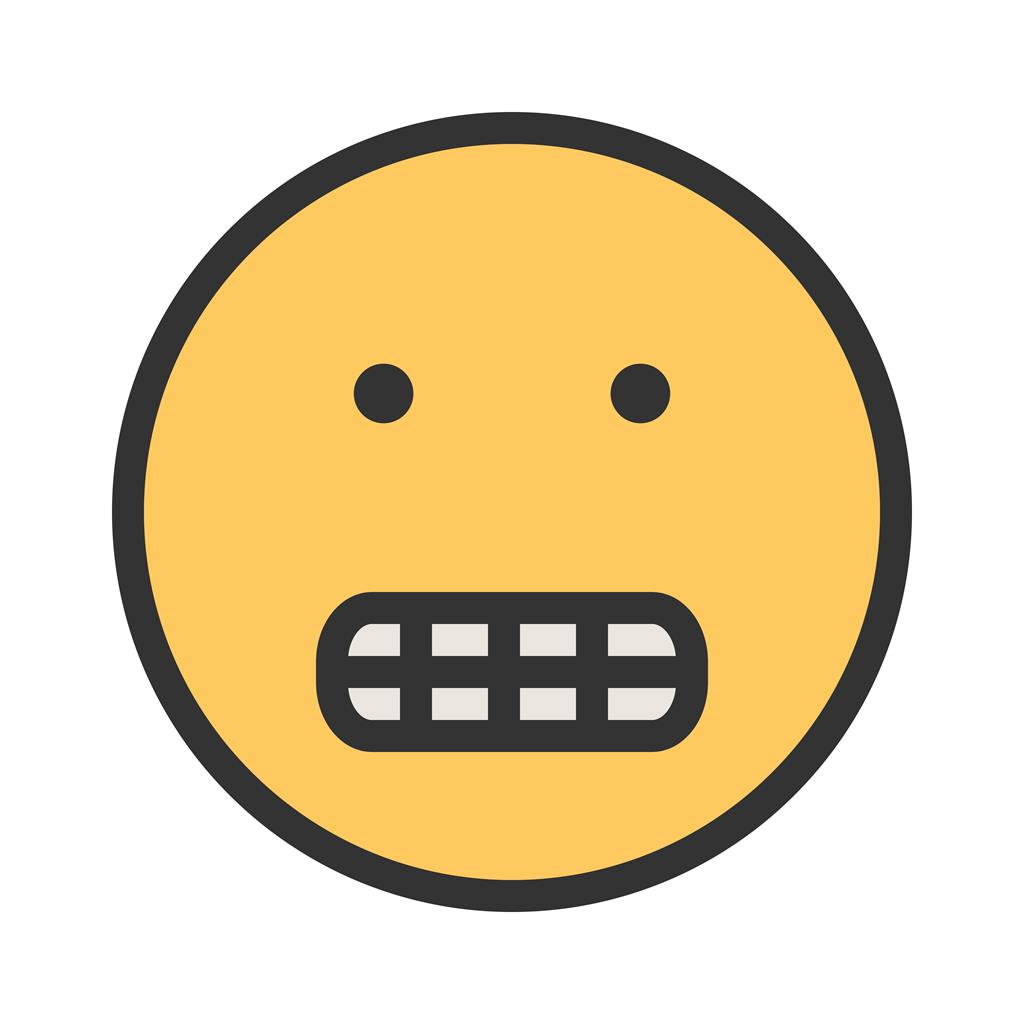 Grinning Line Filled Icon - IconBunny