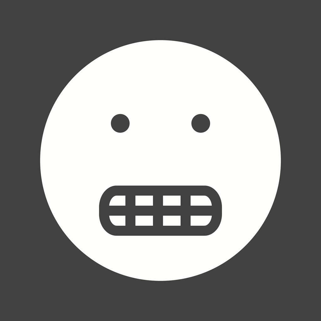 Grinning Glyph Inverted Icon - IconBunny