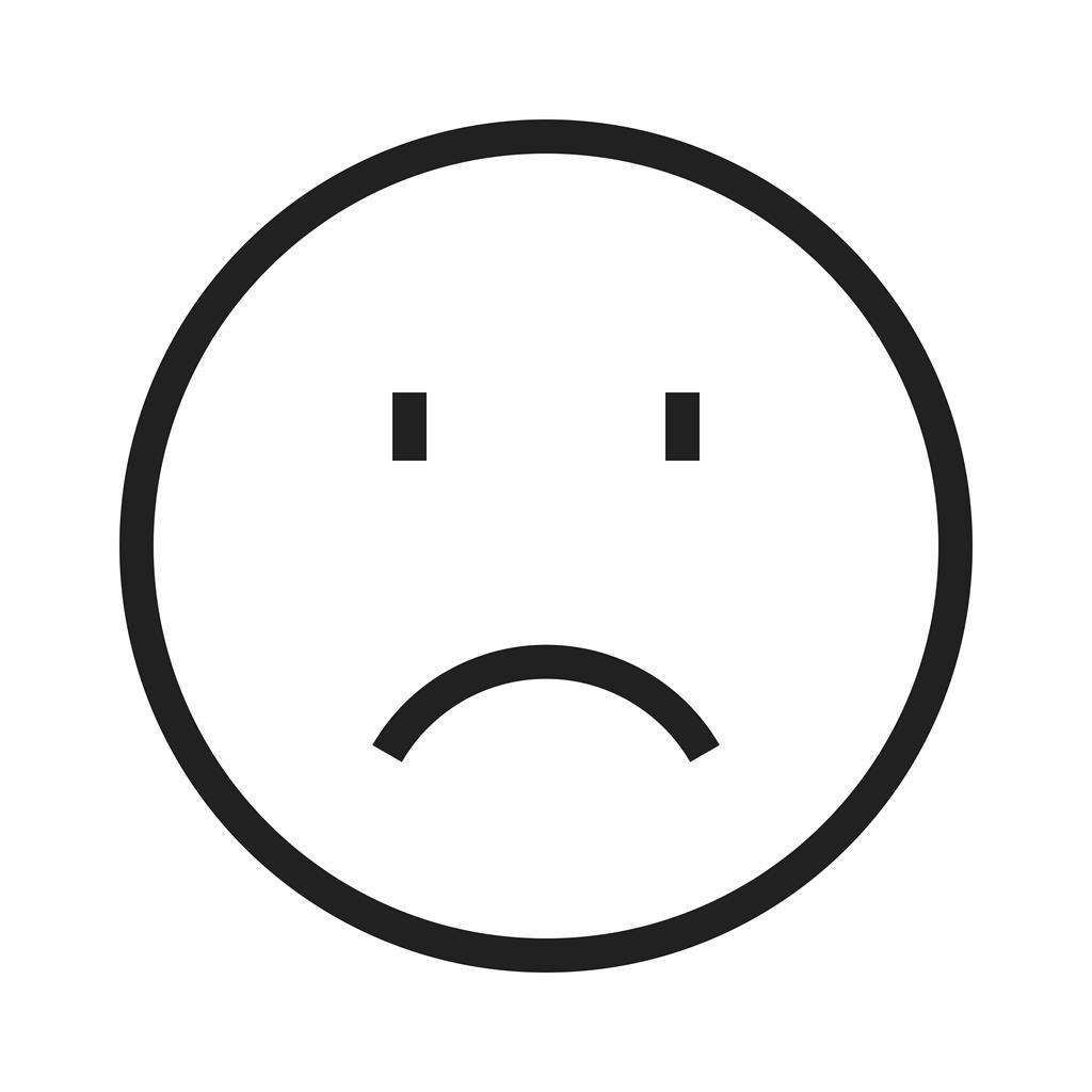 Sadness Line Icon - IconBunny