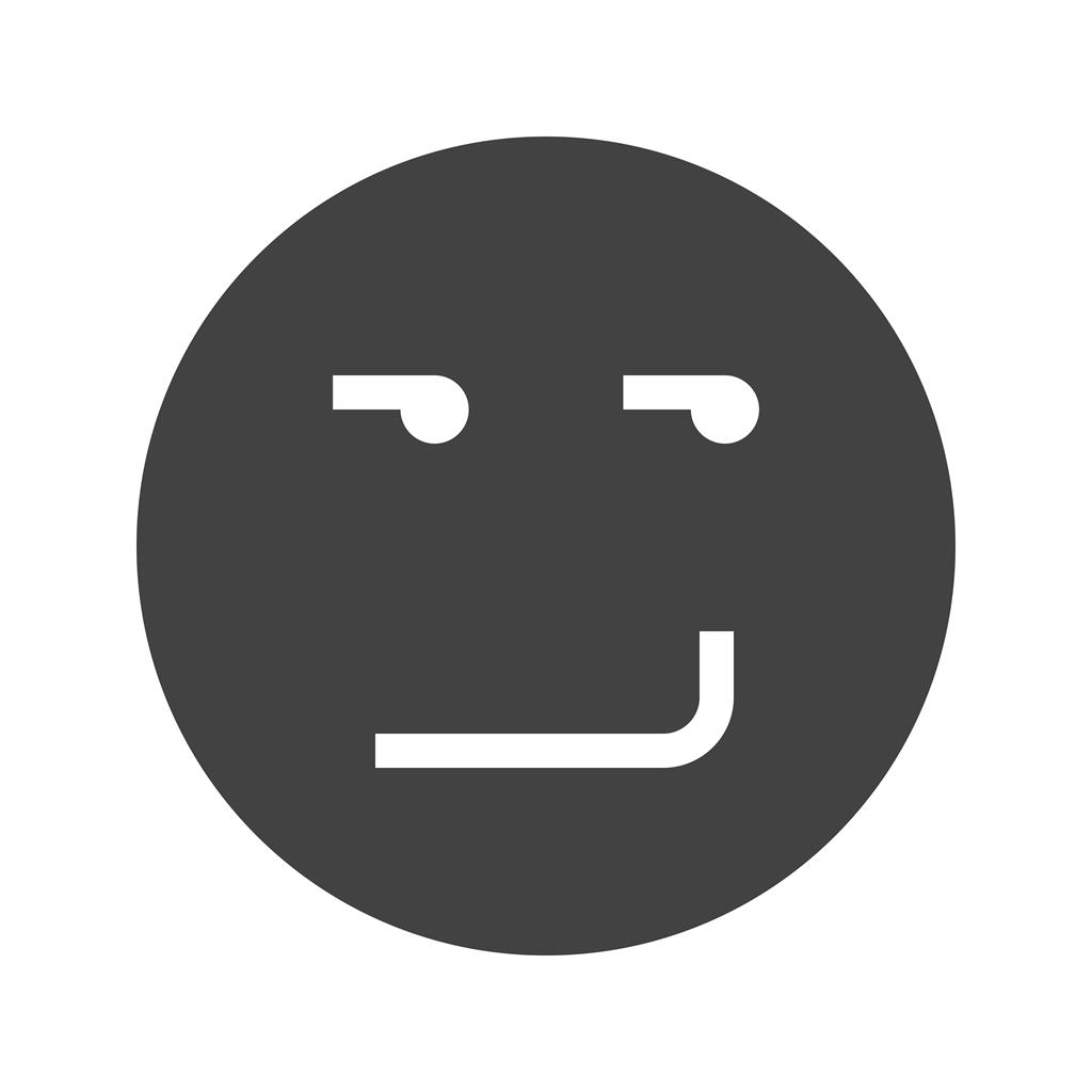 Smirking Glyph Icon - IconBunny