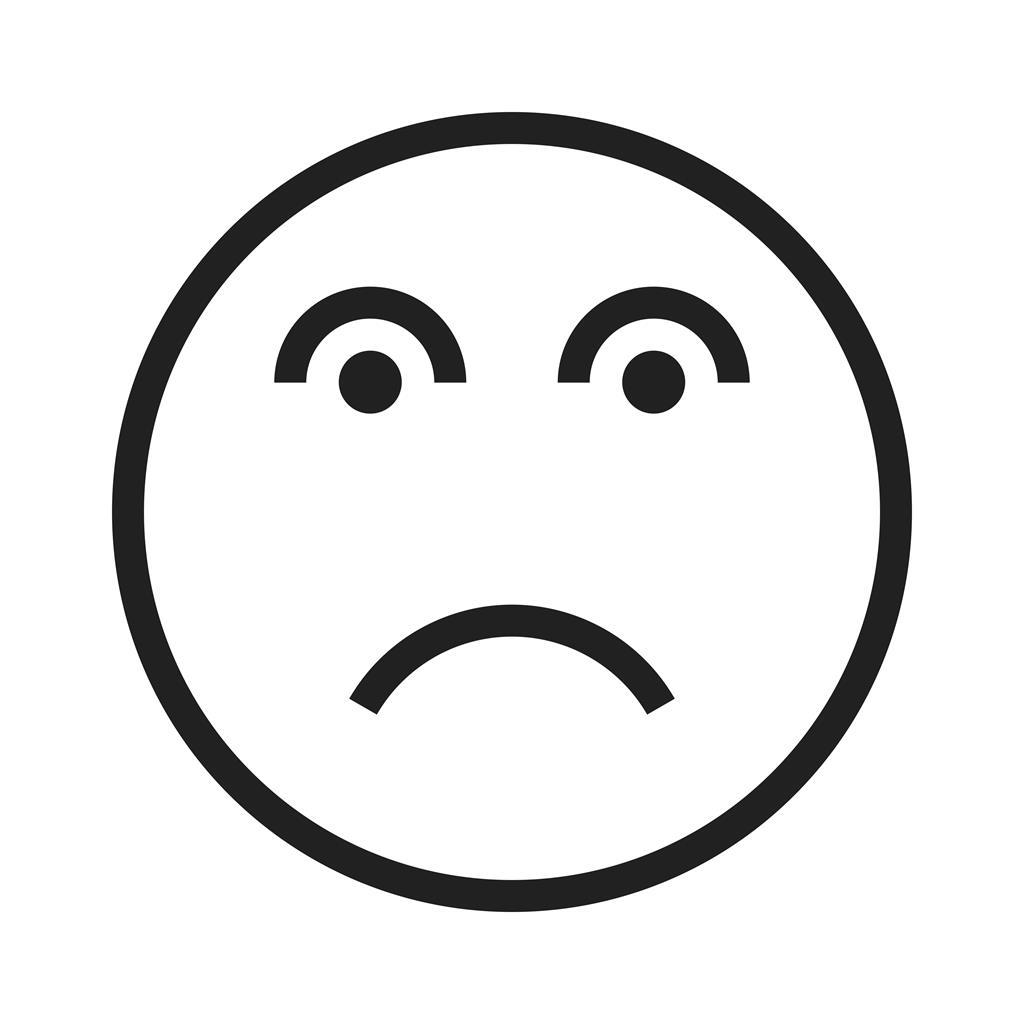 Disappointed Line Icon - IconBunny