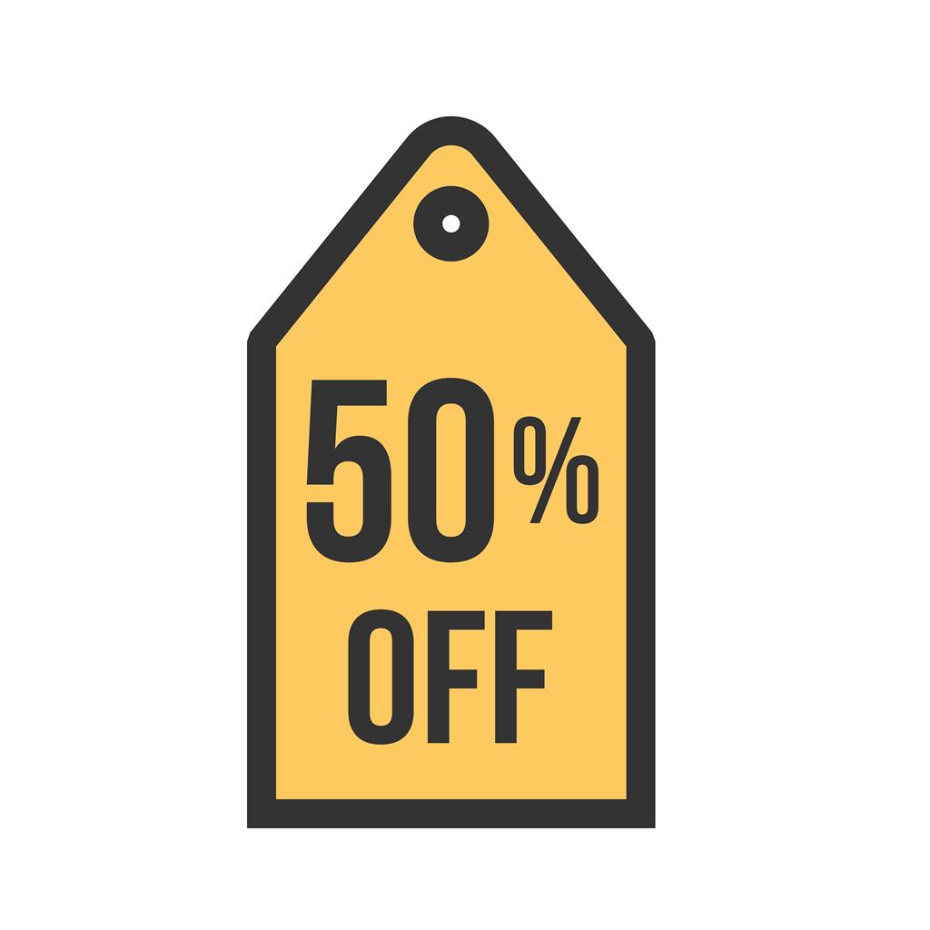 50% off Line Filled Icon - IconBunny