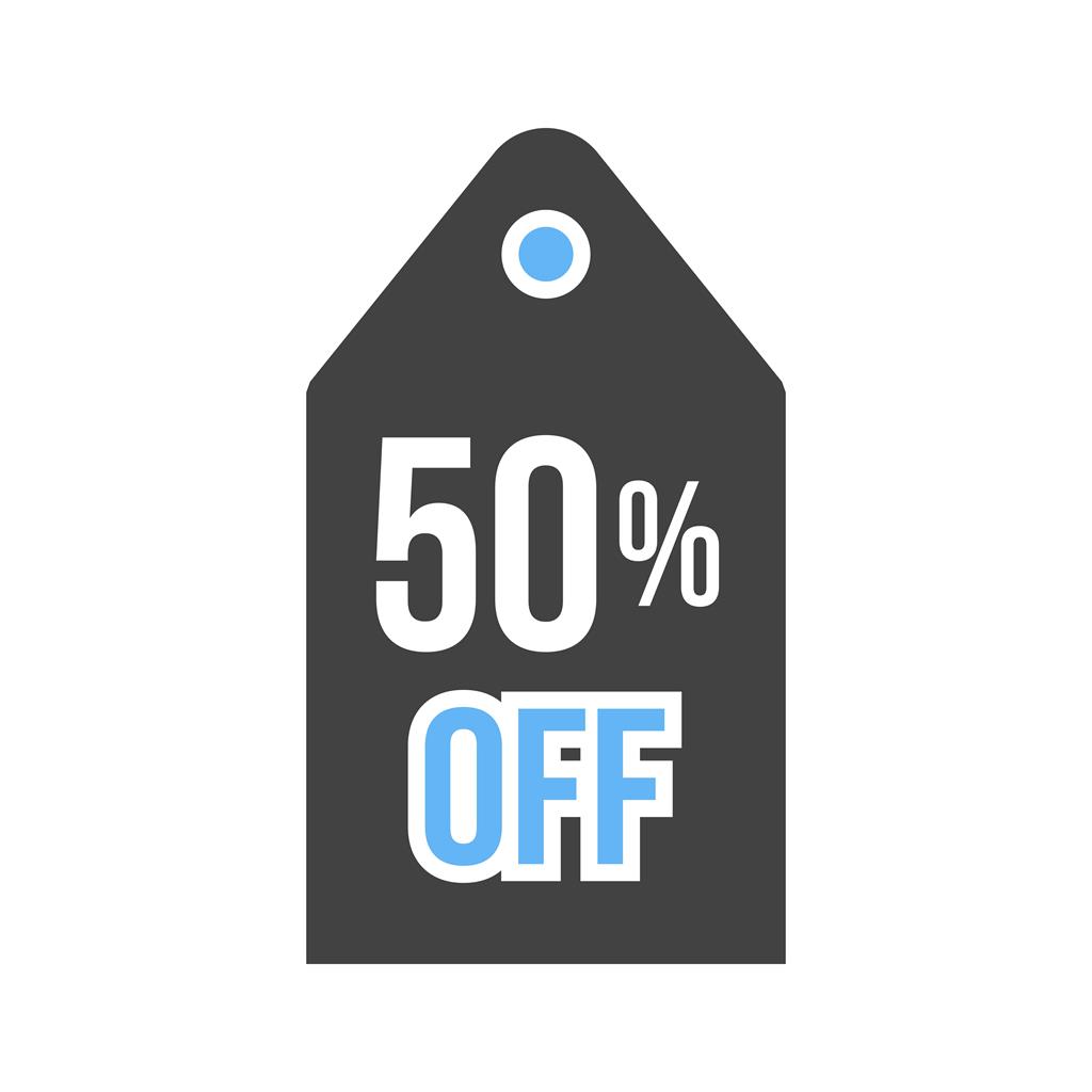 50% off Blue Black Icon - IconBunny