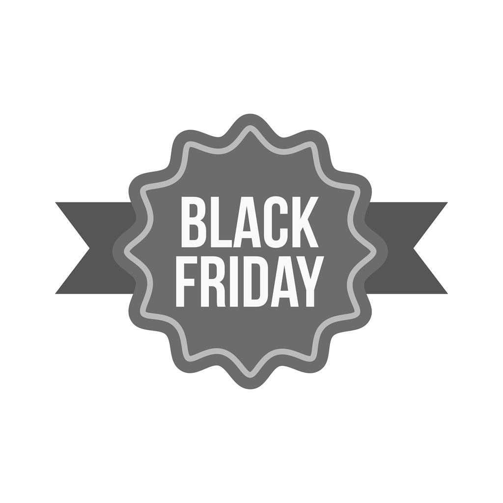 Black Friday Greyscale Icon - IconBunny