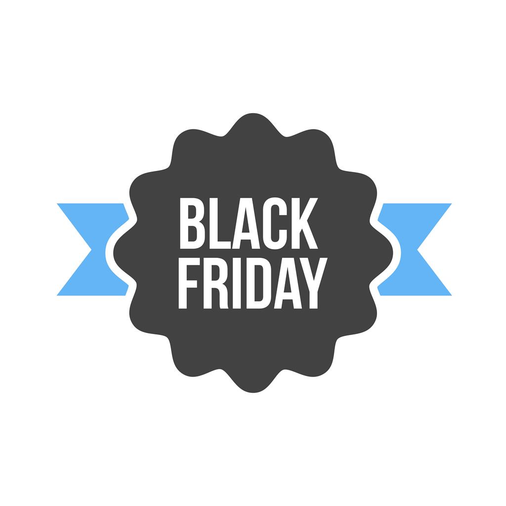 Black Friday Blue Black Icon - IconBunny