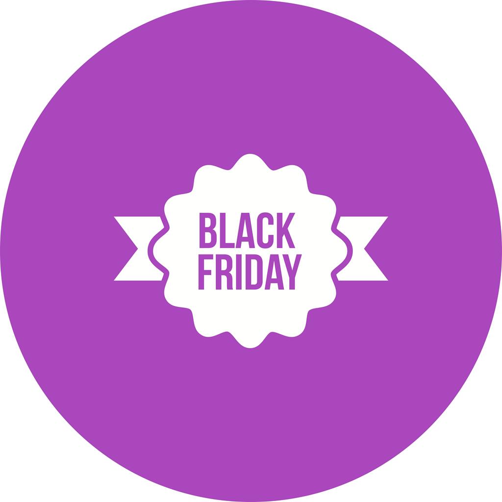 Black Friday Flat Round Icon - IconBunny