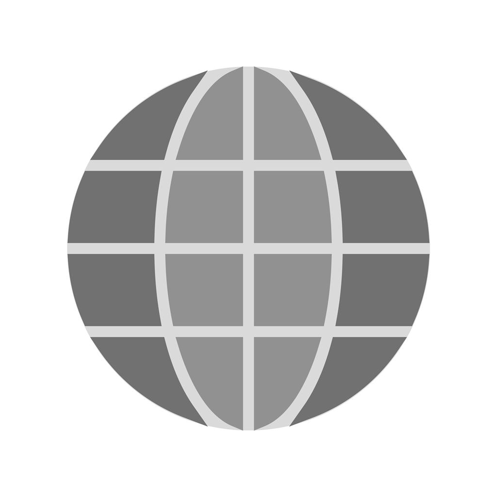 Globe Greyscale Icon - IconBunny