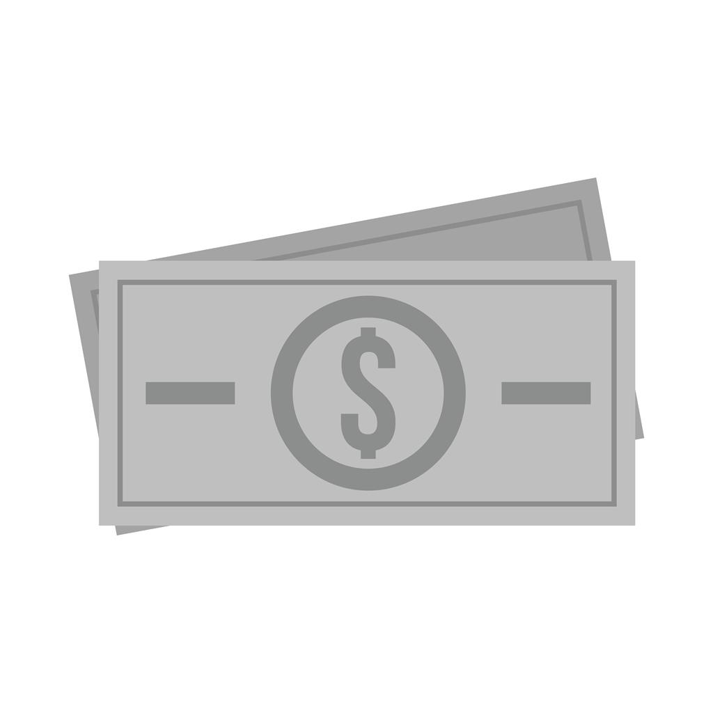 Cash Greyscale Icon - IconBunny